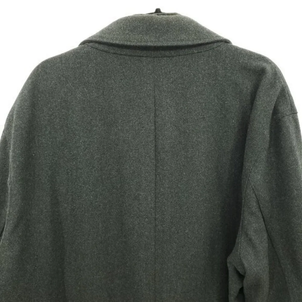 TUMI Tech Grey Wool Insulated Quilt Lined Zip-Up Jacket/Pea Coat XXL